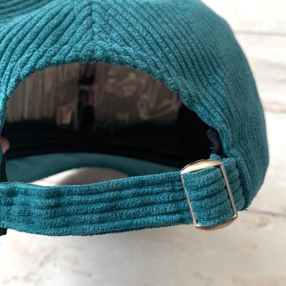 Madewell Corduroy Baseball Hat Unisex Cap Mens Women’s Teal Green Blue NEW - Picture 3 of 3
